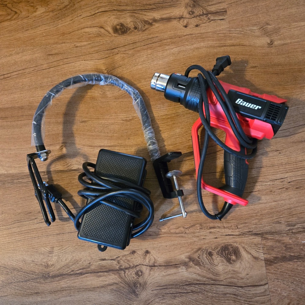 Bauer Heat Gun Kit Hands-Free Gooseneck Stand Foot Pedal Control‎ Reseller Set